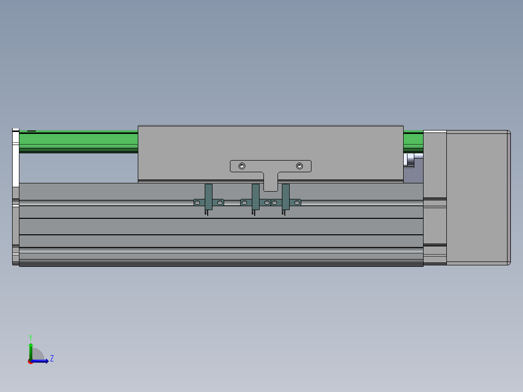 MTH丝杆半封闭模组MTH22-BL-750W左视图