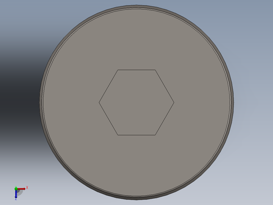 紧固件-No.10-24 Allen Flathead俯视图