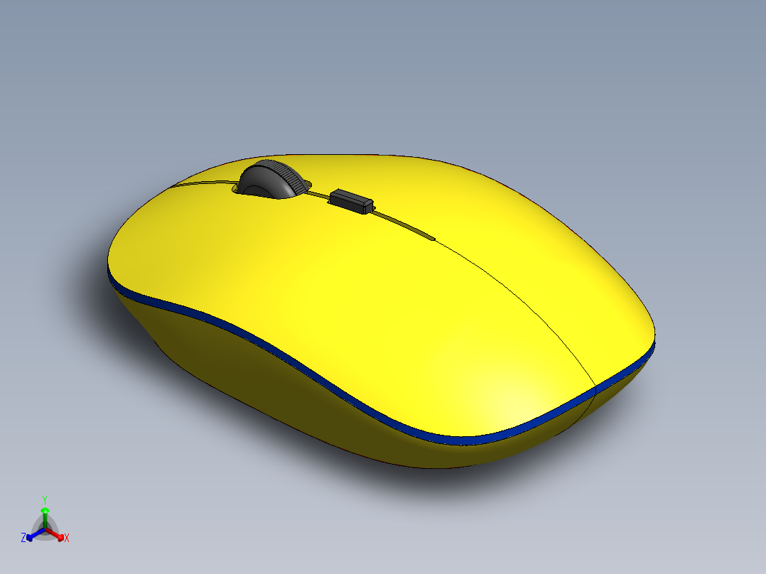 无线鼠标正等轴测图