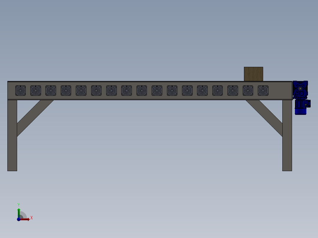 链条输送线前视图
