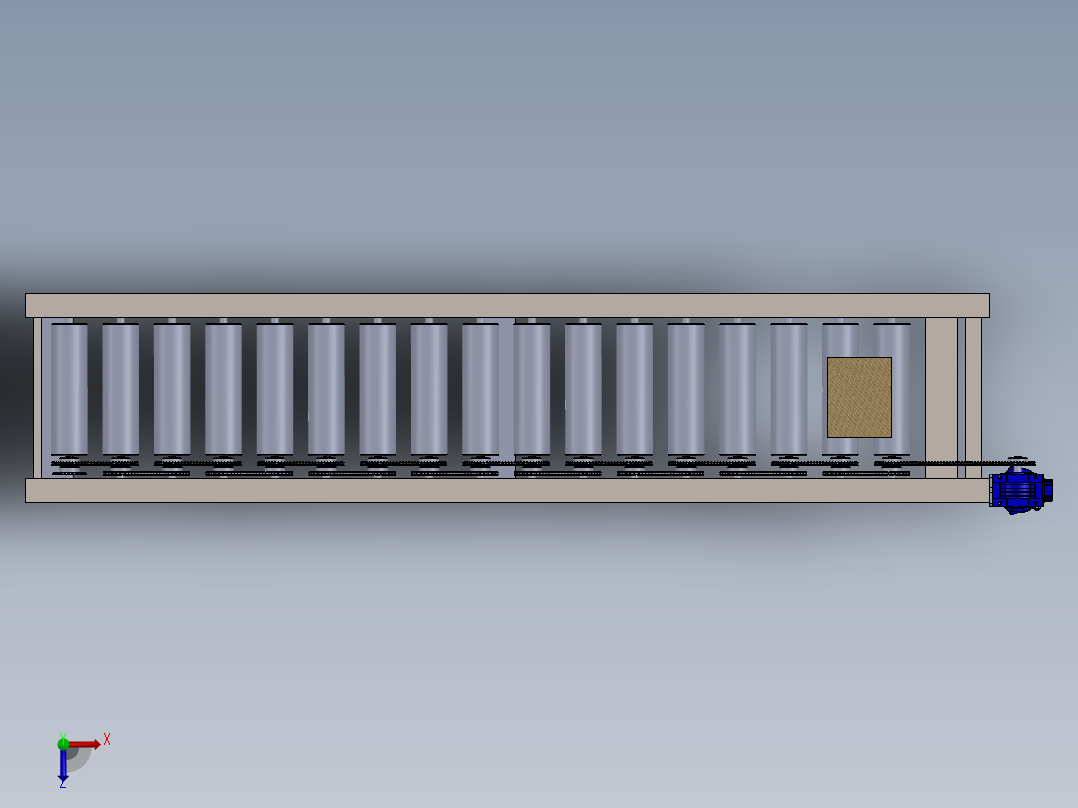 链条输送线俯视图