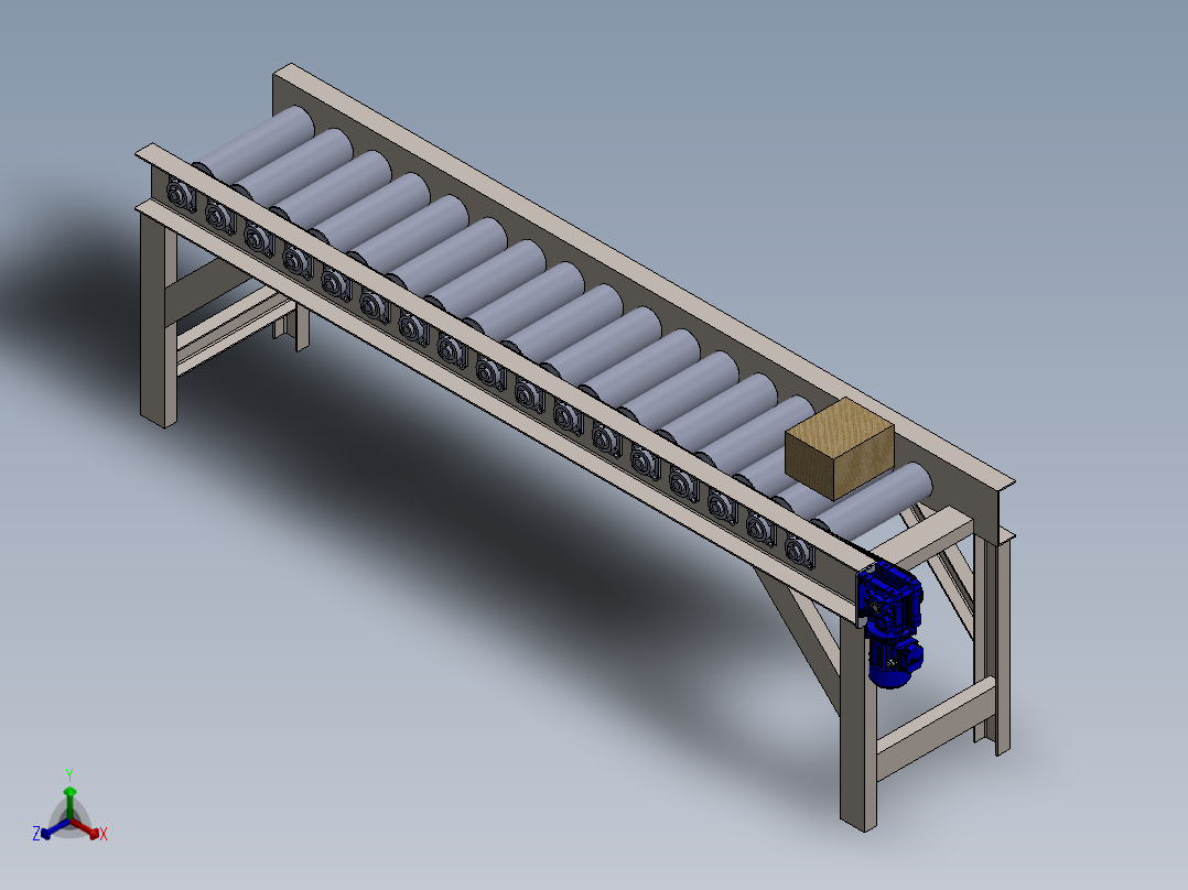 链条输送线正等轴测图