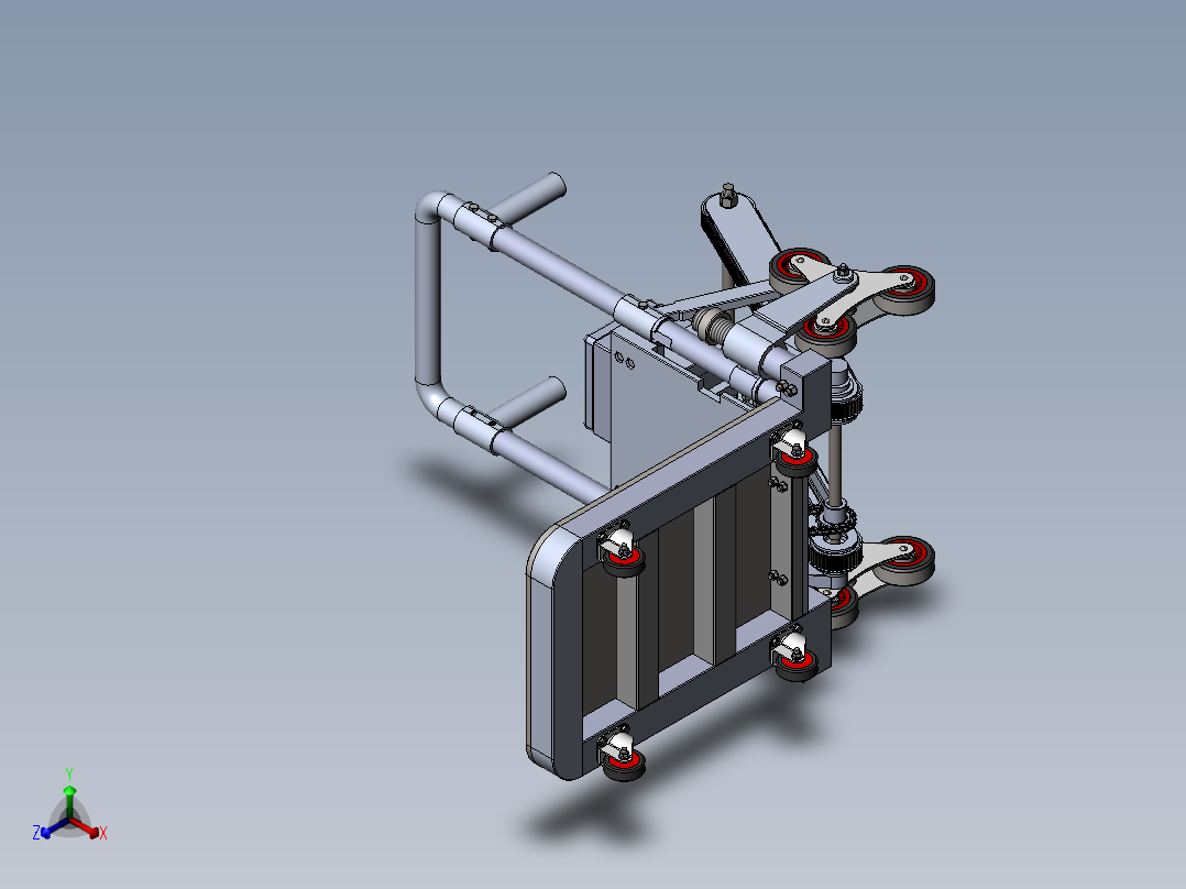 载重上下楼梯机正等轴测图
