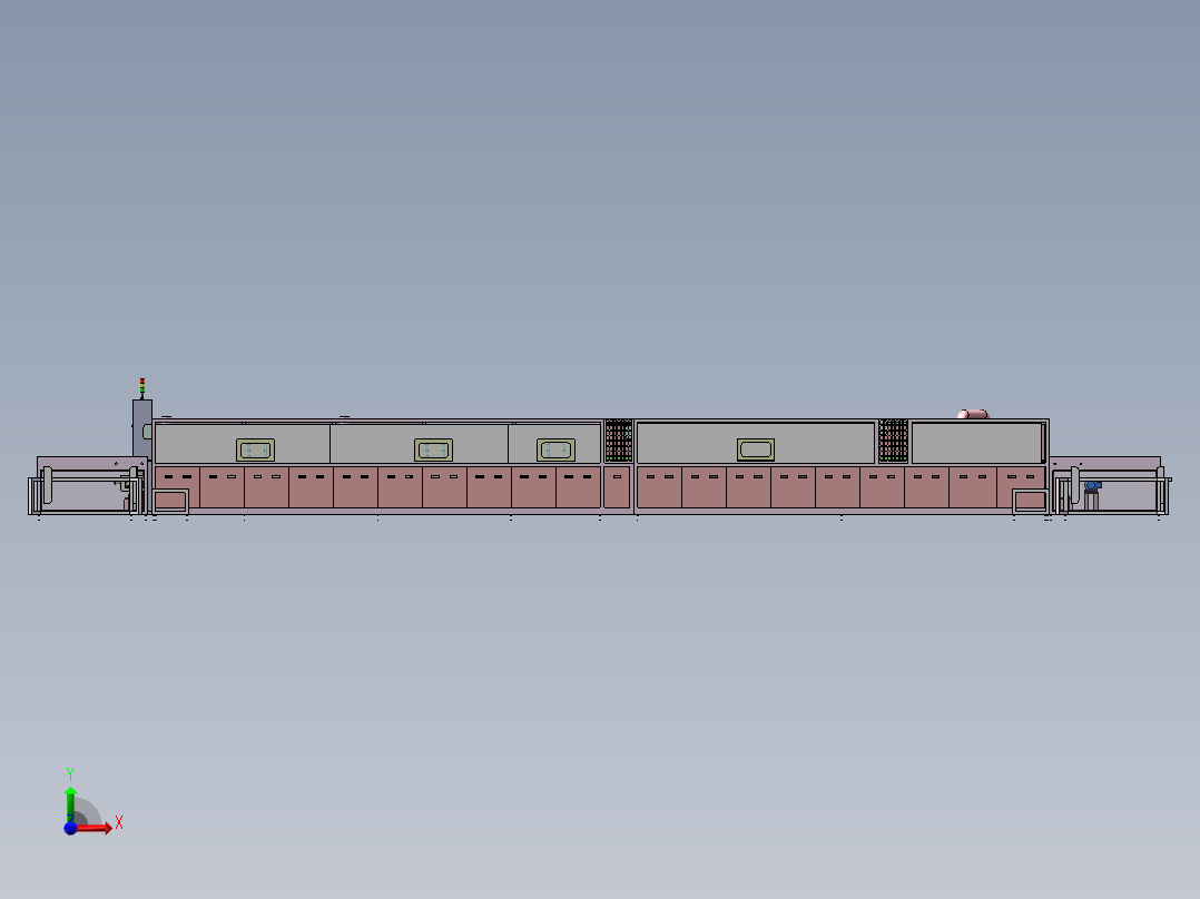 隧道式清洗干燥机前视图