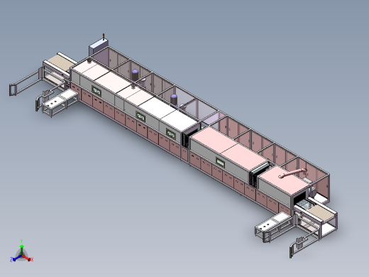 隧道式清洗干燥机正等轴测缩略图