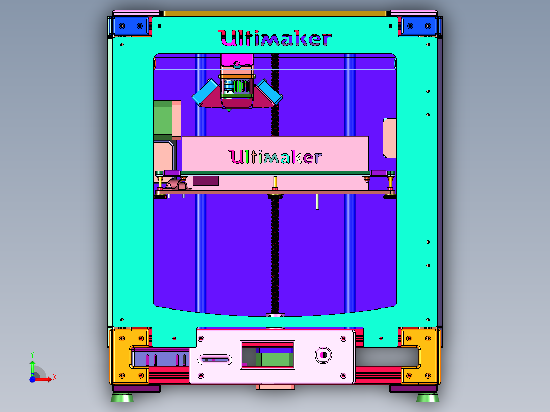 第二代Ultimaker高规格3D打印机前视图