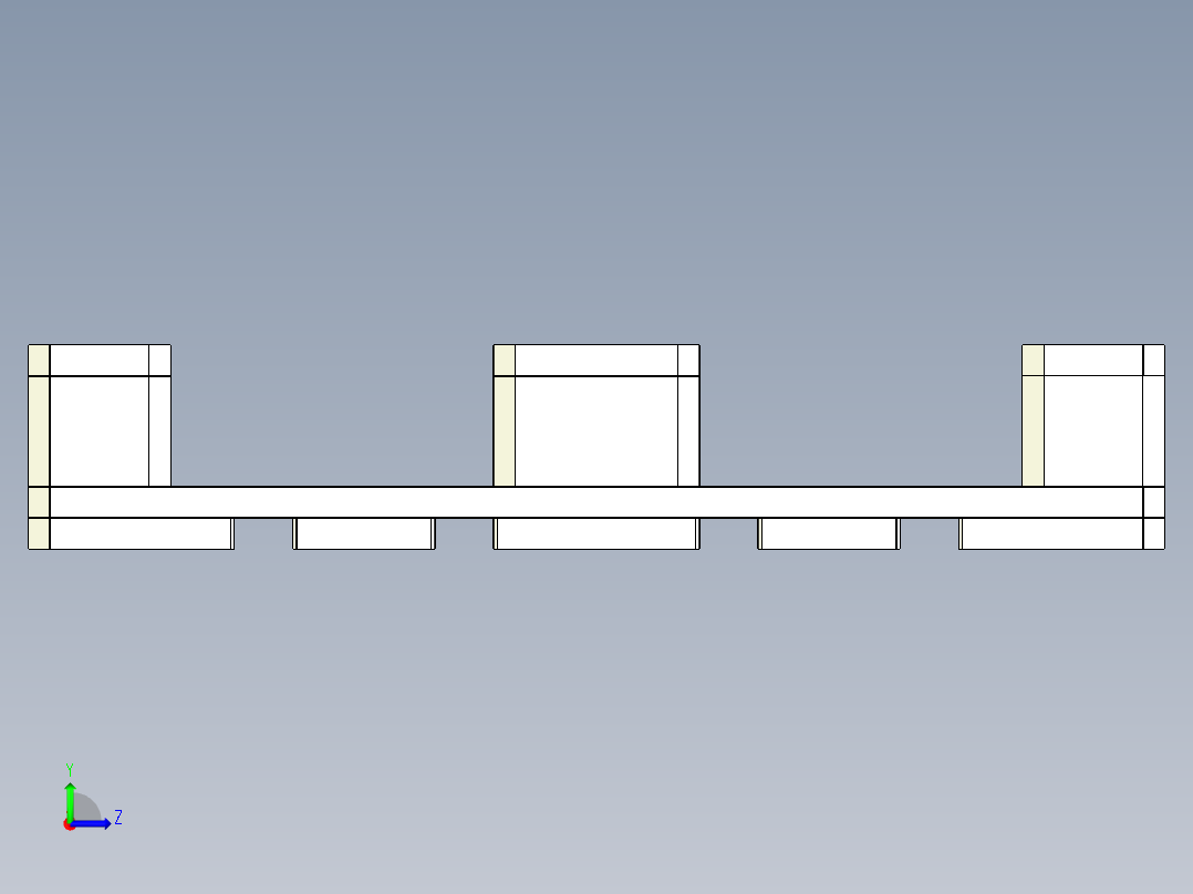 托盘 设计模型 (5)左视图