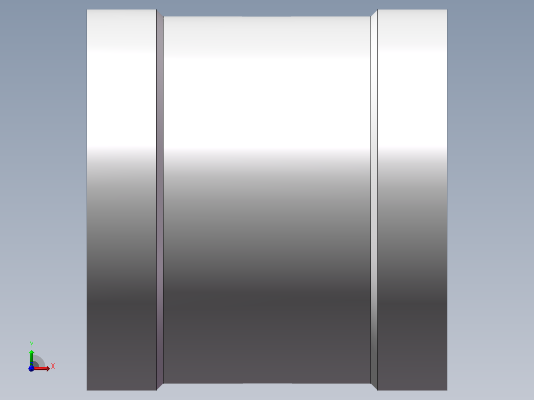 管箍-等径有边 DN40前视图