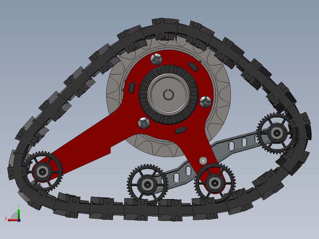 雪地履带轮后视图