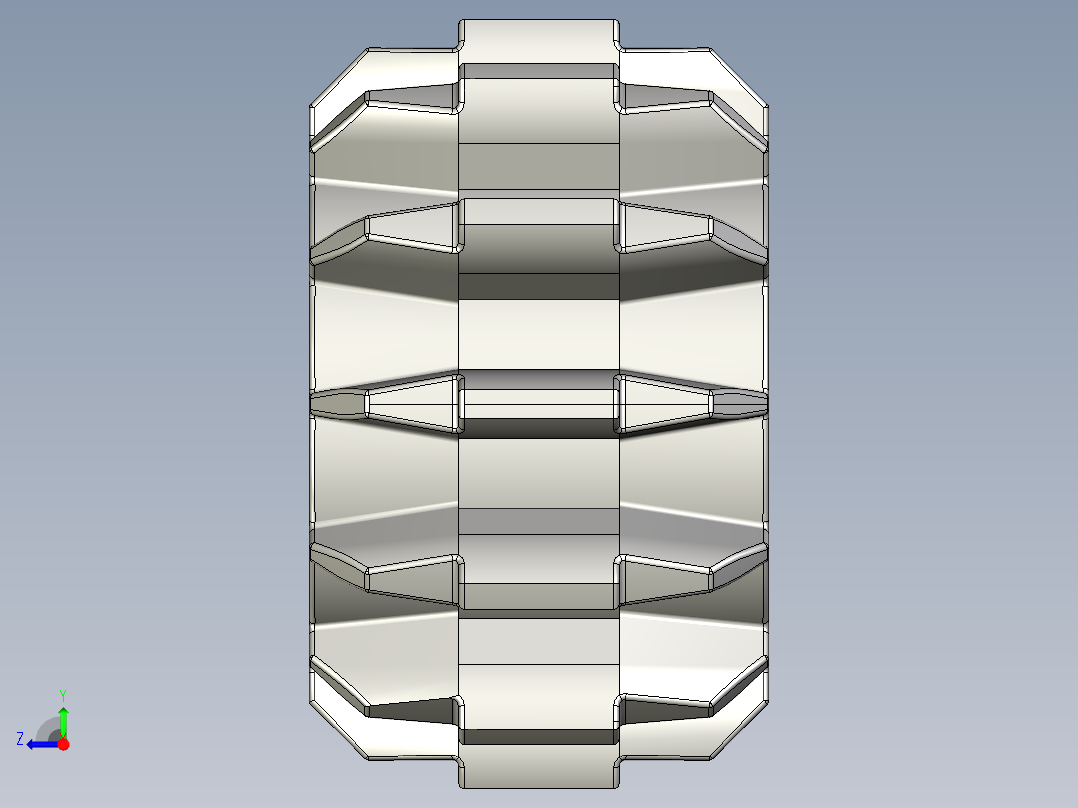 32270 Medium Stone Grey Technic Gear 12 Tooth Double Bevel.STEP右视图