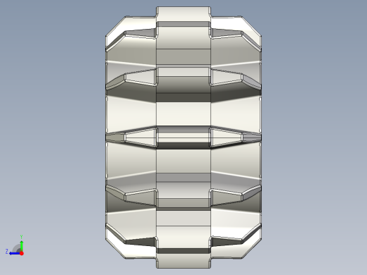 32270 Medium Stone Grey Technic Gear 12 Tooth Double Bevel.STEP右视缩略图