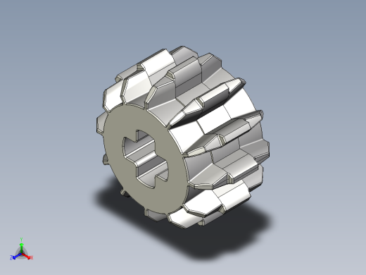 32270 Medium Stone Grey Technic Gear 12 Tooth Double Bevel.STEP正等轴测缩略图