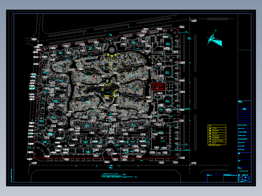 小区园林照明设计平面图
