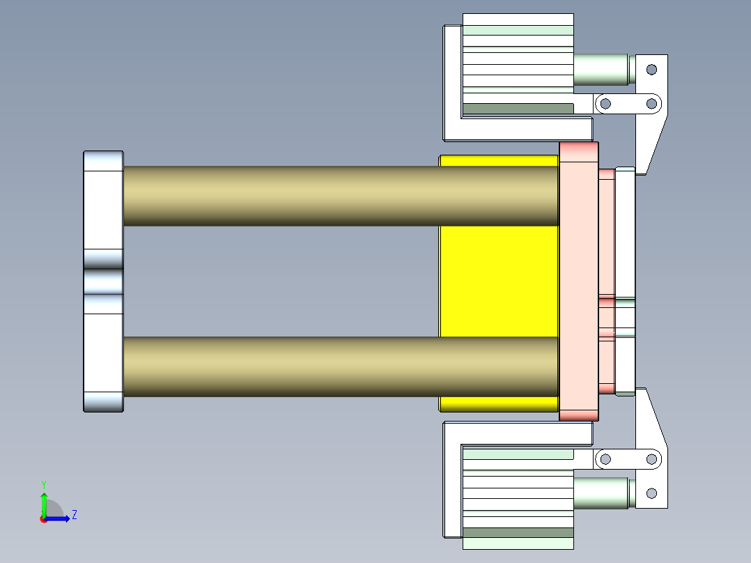 X1-笔记本CNC工装夹具三维模型CNC2-0122左视图
