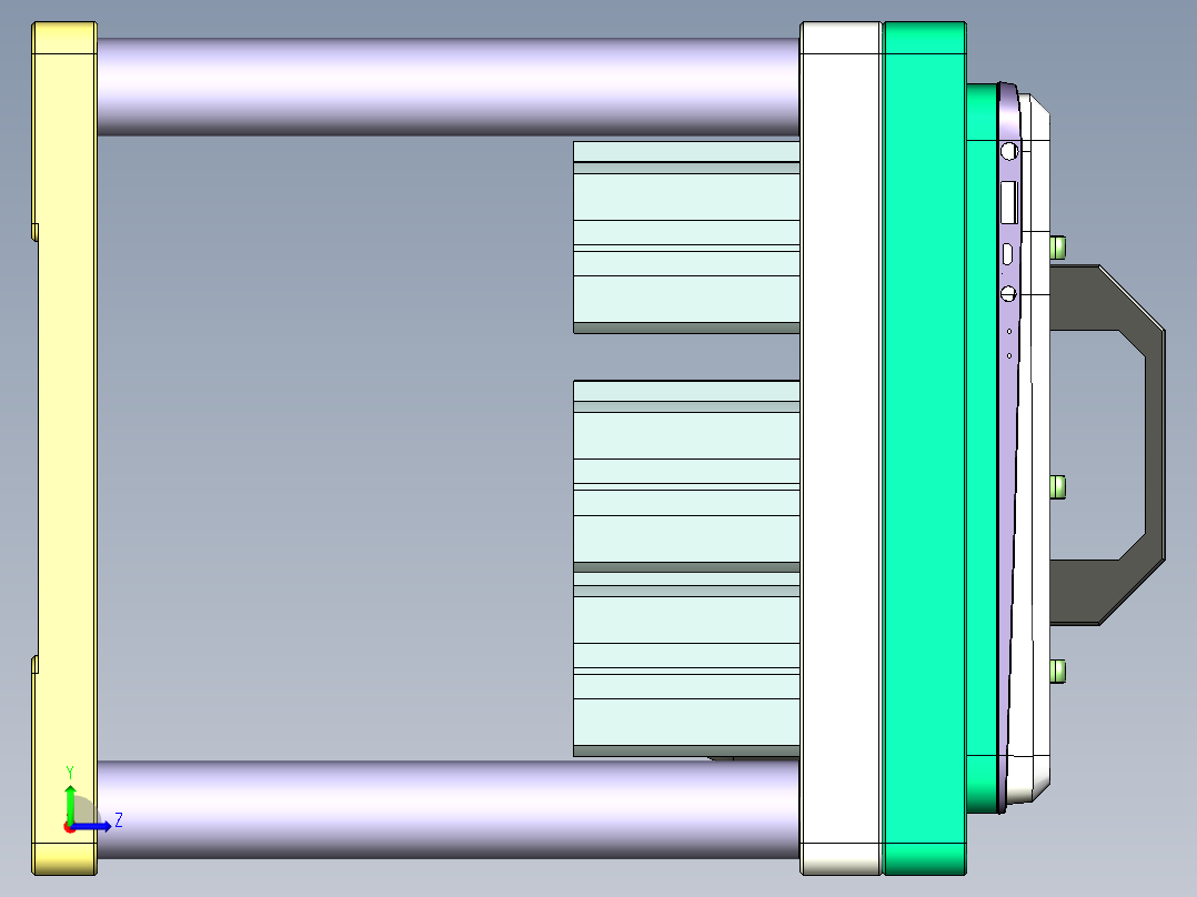 UX305-C-笔记本CNC工装夹具三维模型CNC2左视图