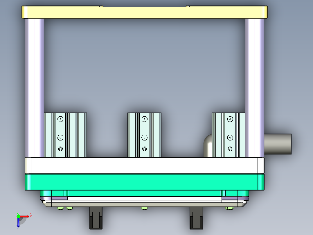 UX305-C-笔记本CNC工装夹具三维模型CNC2俯视图