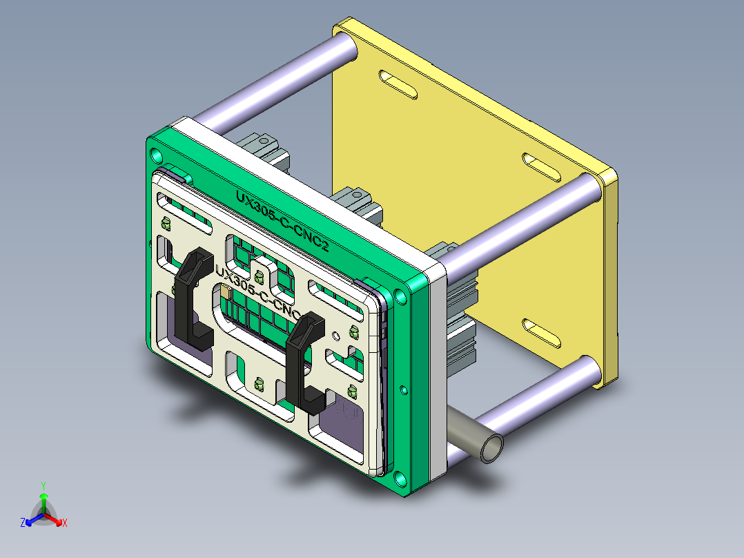 UX305-C-笔记本CNC工装夹具三维模型CNC2正等轴测图