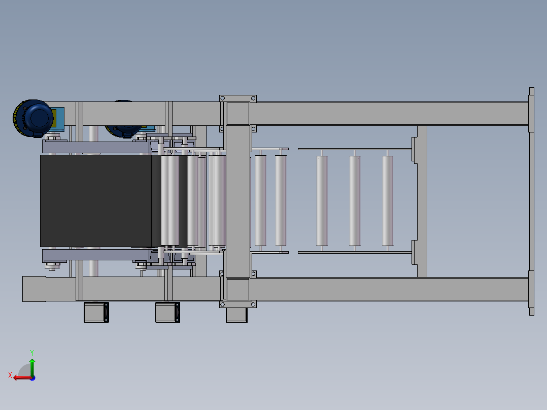 三层传送带sw15可编辑后视图