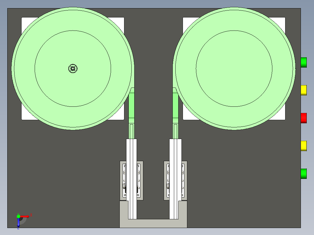 适配器插头自动化振动盘上料机俯视图