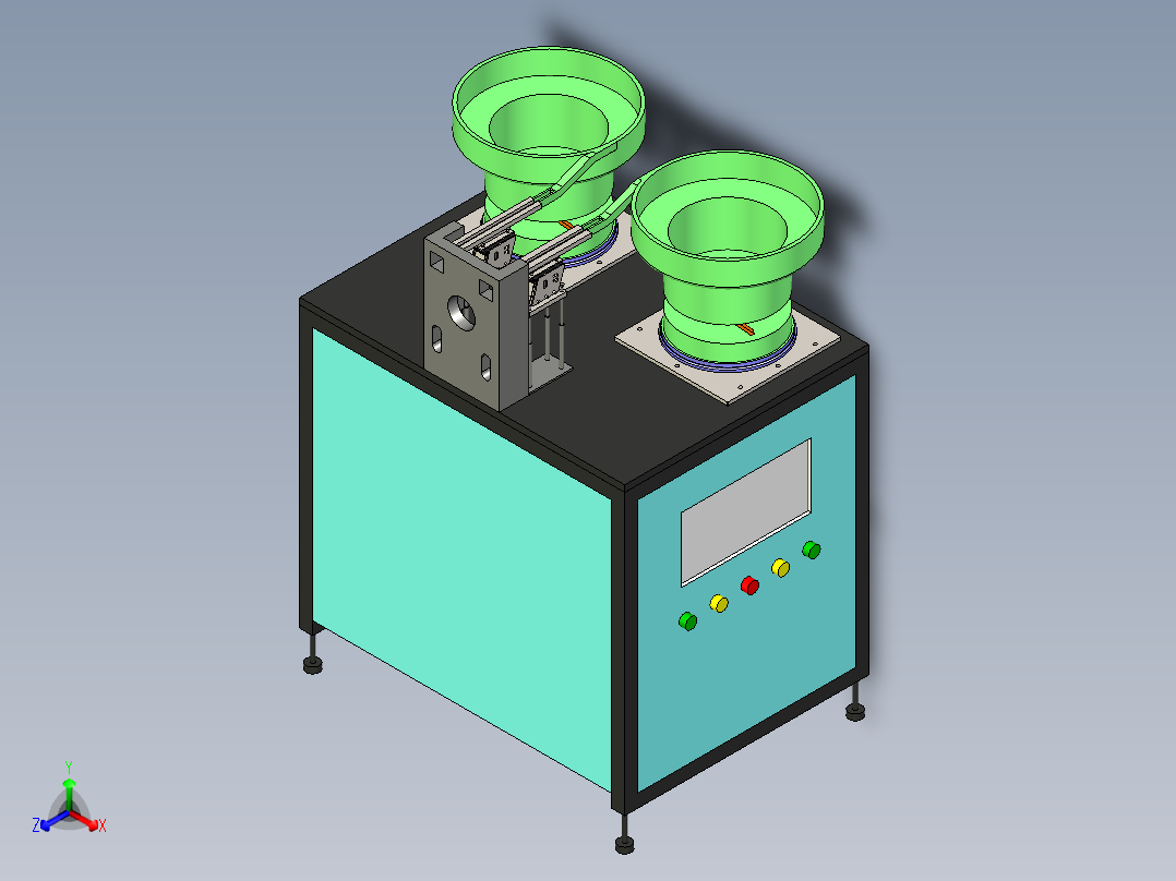 适配器插头自动化振动盘上料机正等轴测图