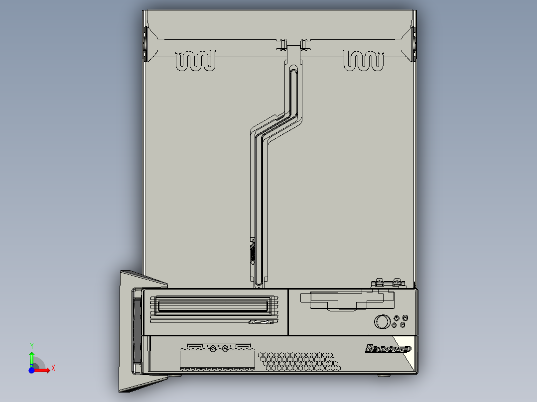 立、卧式电脑机箱-10L前视图