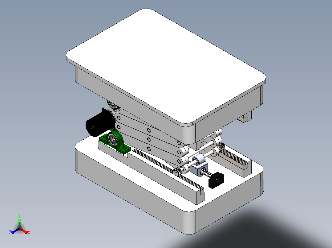 剪叉式升降机 、升降机(3)正等轴测图
