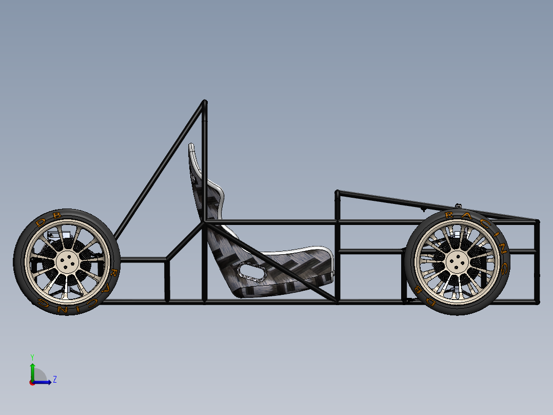 卡丁车 钢管车(45)左视图