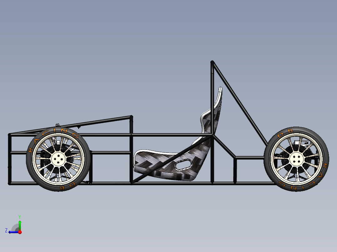 卡丁车 钢管车(45)右视图