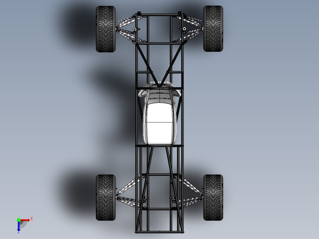 卡丁车 钢管车(45)俯视图