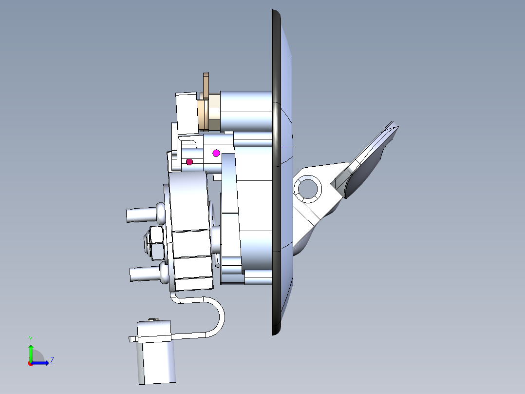 B2005117-鲸鱼尾锁 DTW140左视图