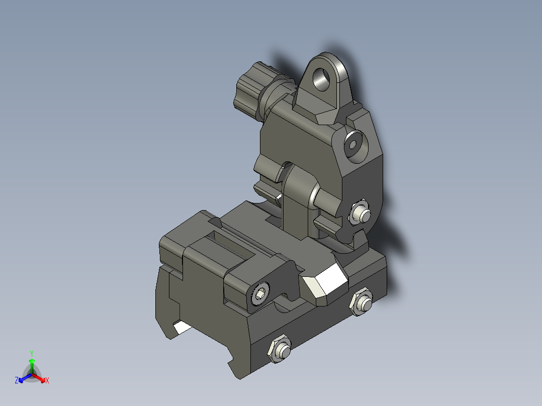 铁瞄准器翻转器 22 毫米皮
