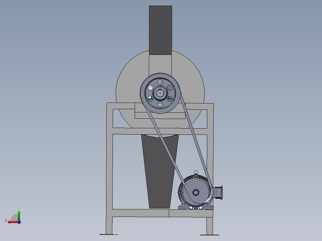西红柿、番茄打浆机的设计含开题、SW三维、仿真及8张CAD图后视图