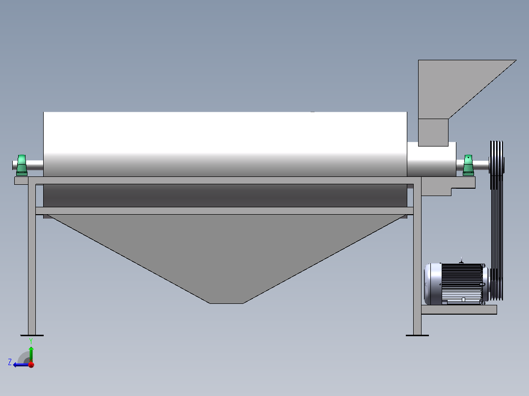西红柿、番茄打浆机的设计含开题、SW三维、仿真及8张CAD图右视图