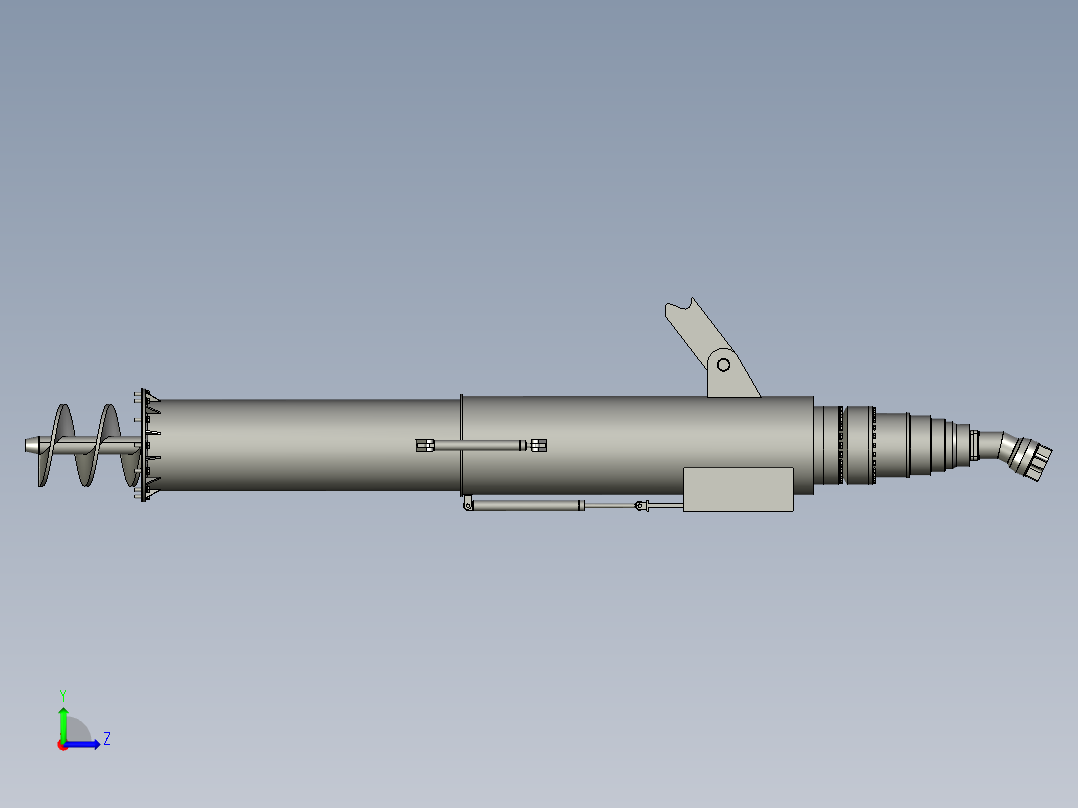 螺旋输送机装配体左视图