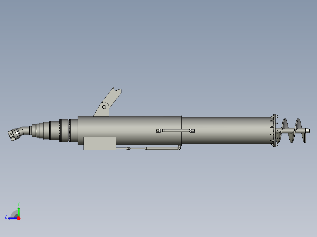 螺旋输送机装配体右视图