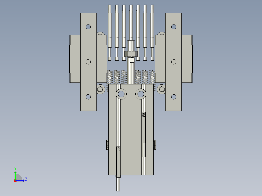 第二道拍平检测模组左视图