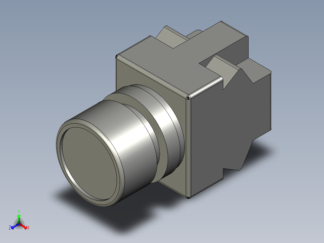 asTS-M80-02-LA128B按钮开关主视图