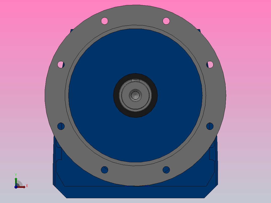 RF107ZP斜齿轮减速机RF107-8.07-M1-P160-Φ350前视图