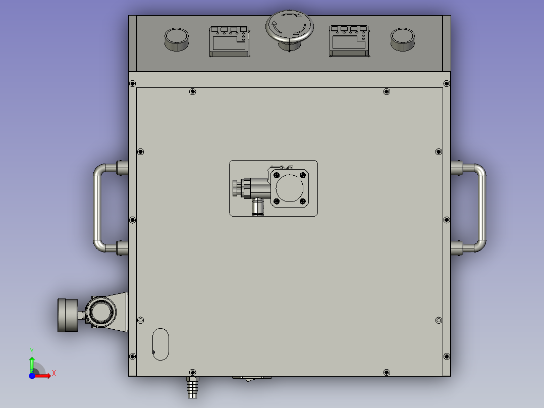 树脂熔接并固定设备的热熔螺钉头前视图