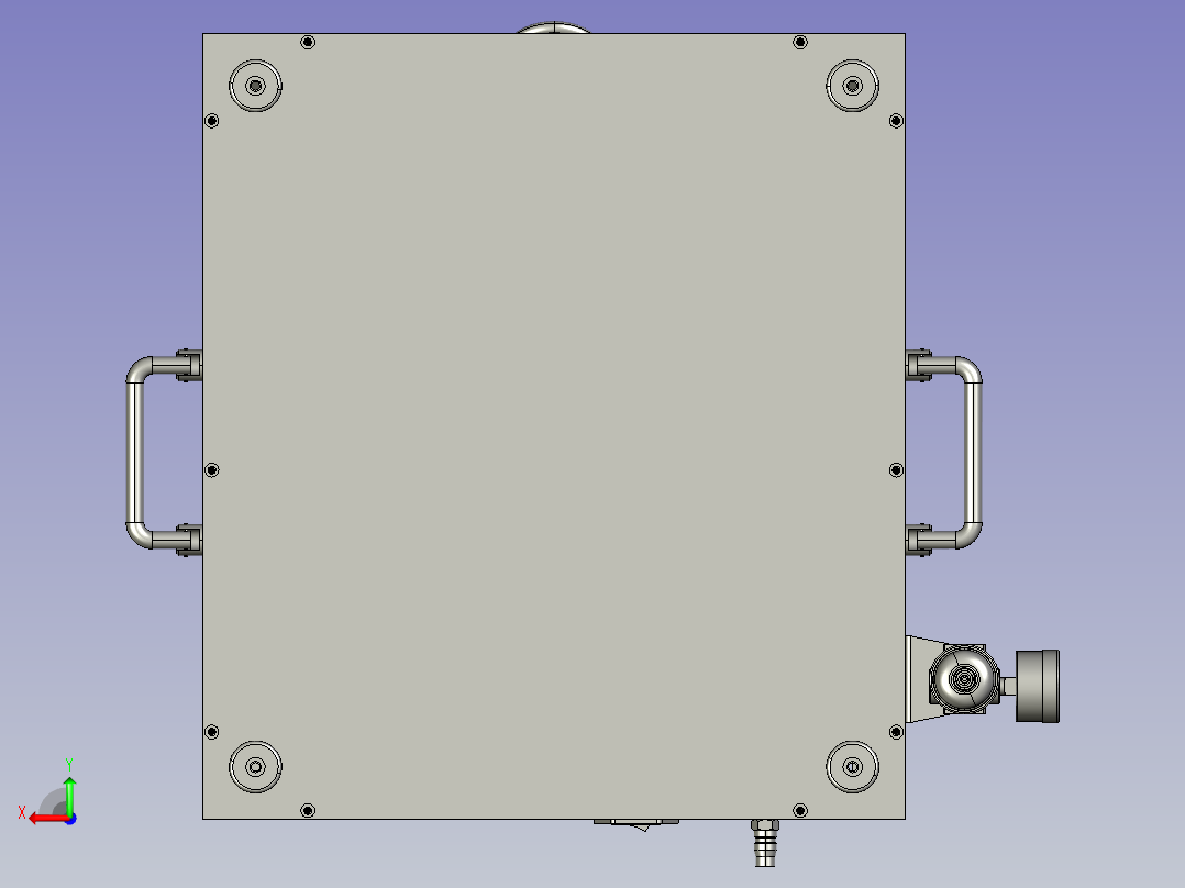 树脂熔接并固定设备的热熔螺钉头后视图