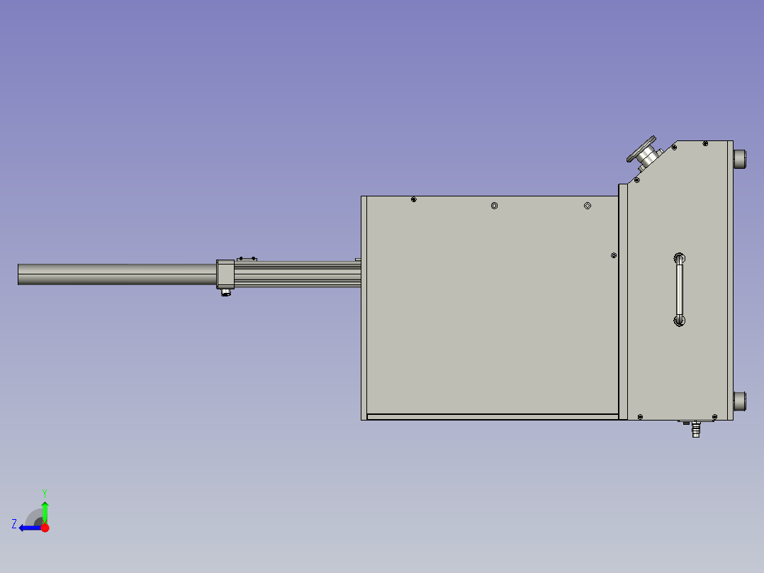 树脂熔接并固定设备的热熔螺钉头右视图