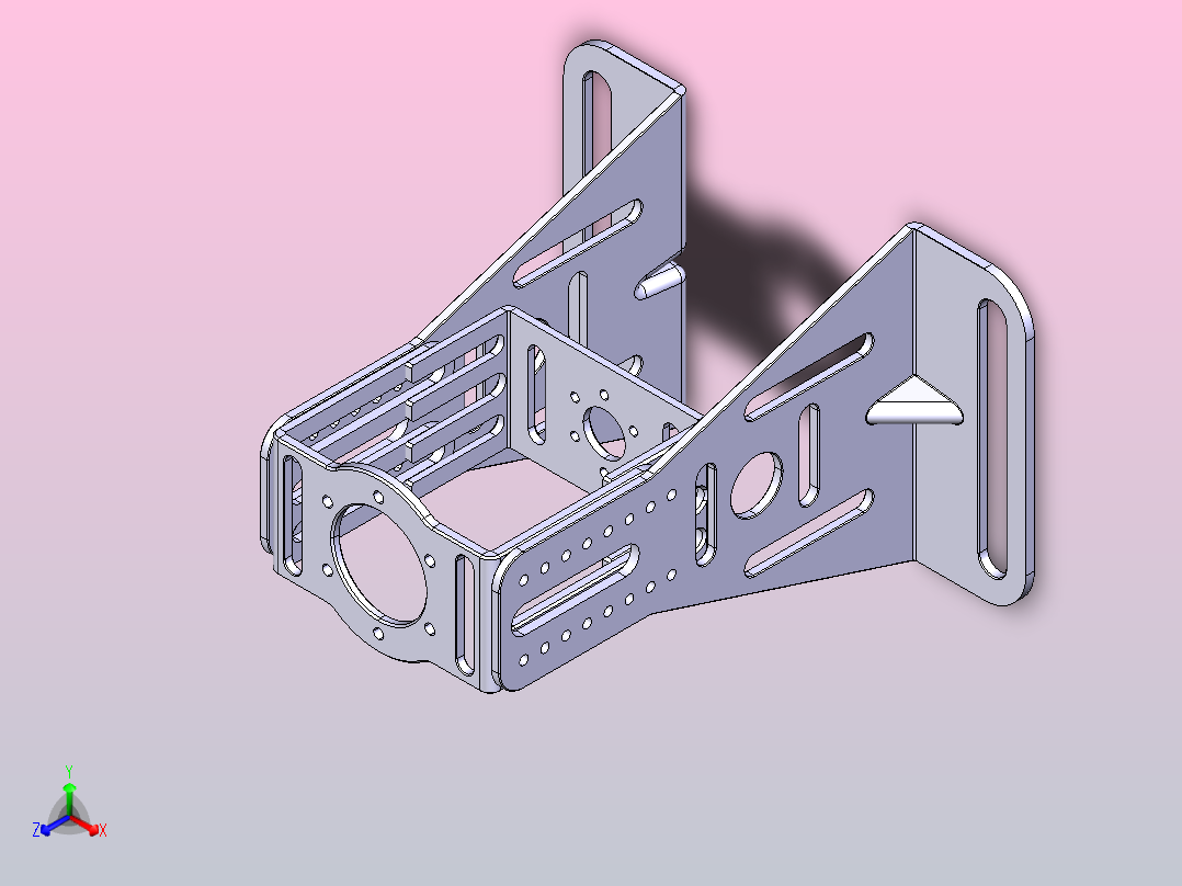 马达座正等轴测图