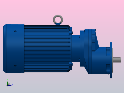 RXF57法兰轴伸式安装斜齿轮减速机RX57-Y2.2-4P-100-M1-0°-Φ160左视缩略图