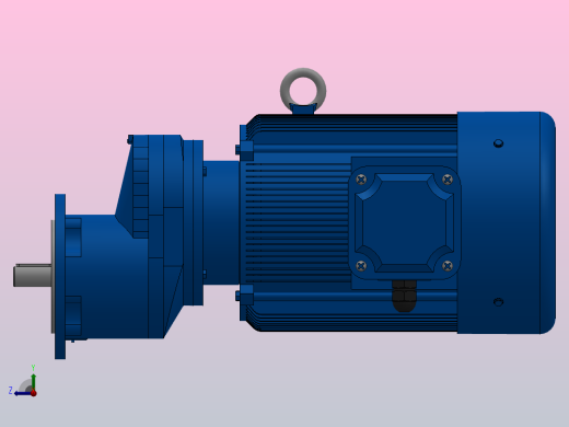 RXF57法兰轴伸式安装斜齿轮减速机RX57-Y2.2-4P-100-M1-0°-Φ160右视缩略图