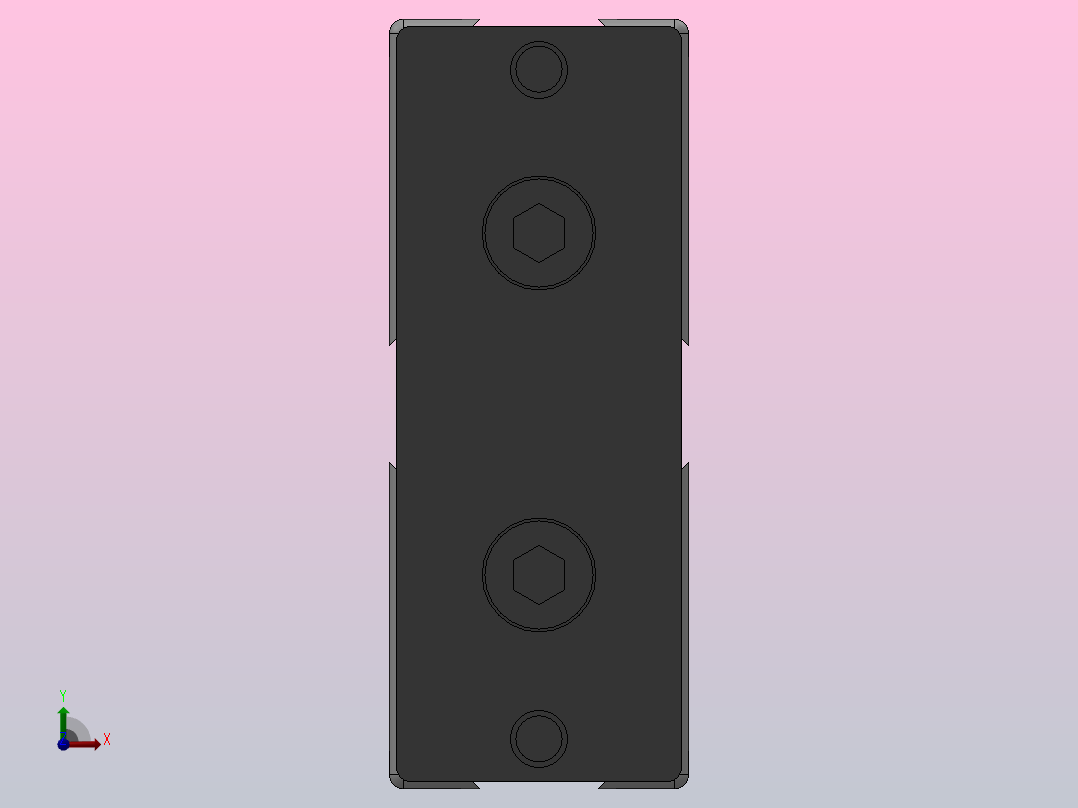 TN系列双轴气缸TN-16X60-S前视图