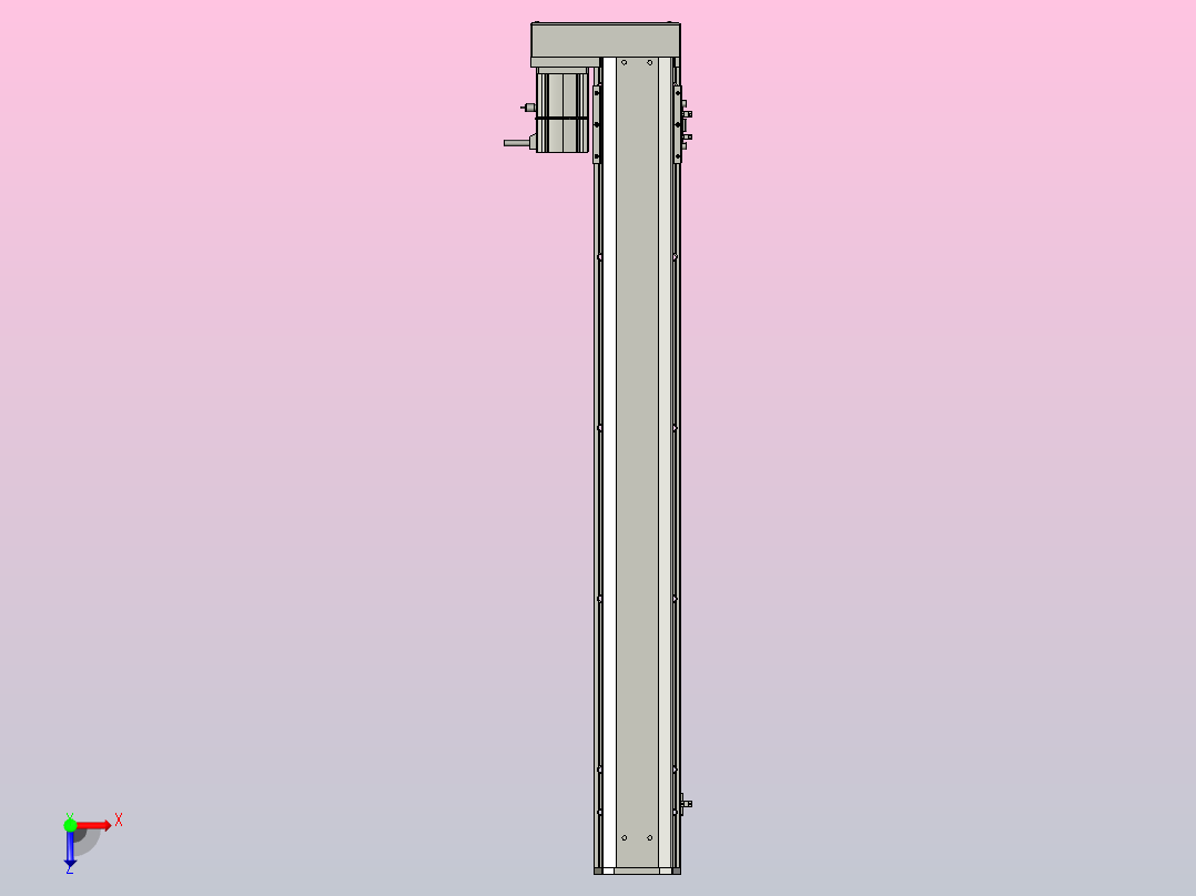 SYS12-BL-750-200W滚珠花健、支撑座、滚珠丝杠、交叉导轨、直线模组.STEP俯视图
