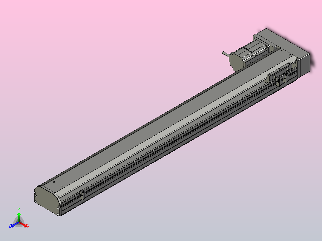 SYS12-BL-750-200W滚珠花健、支撑座、滚珠丝杠、交叉导轨、直线模组.STEP正等轴测图