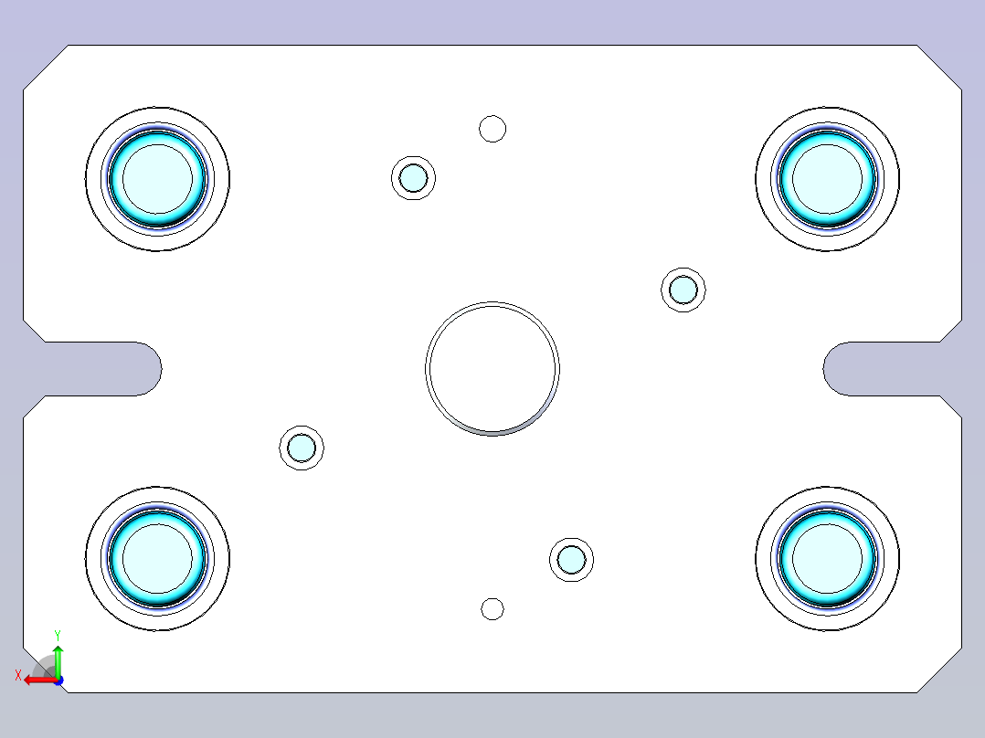 光盘CD的自动冲压模具后视图