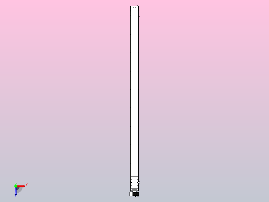 SCM14-2700-LU滚珠花健、支撑座、滚珠丝杠、交叉导轨、直线模组俯视图