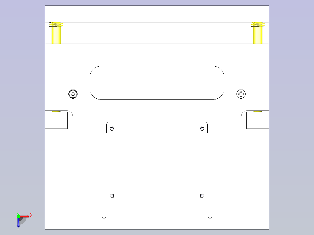 一款简易夹紧夹具3D模型俯视图